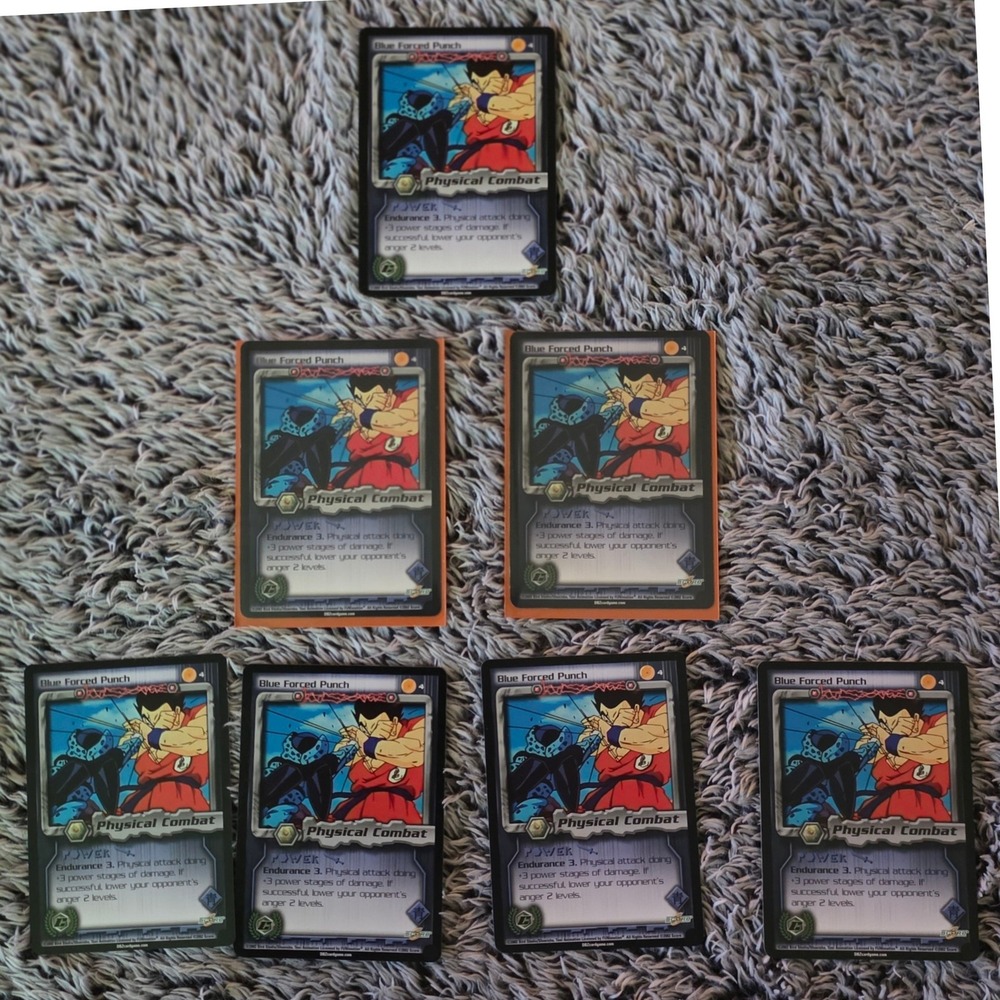 7x Blue Forced Punch 4 Dragon Ball Z TCG Score 2002 Cell Saga Physical Combat